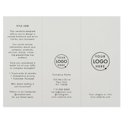 Professional Branded Gray Trifold Brochure
