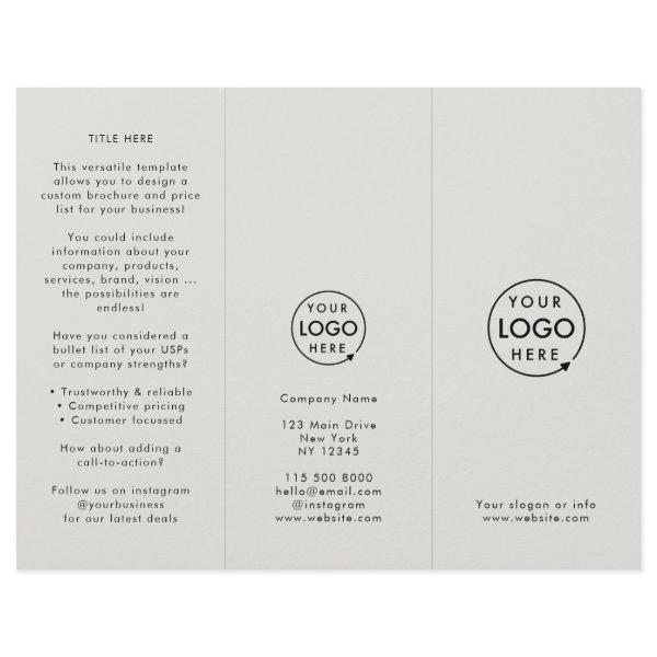 Professional Branded Gray Trifold Brochure