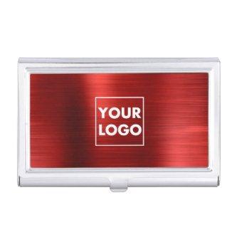 Professional Brushed Metallic Red Company Logo  Case