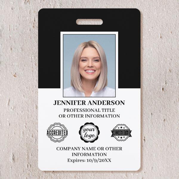 Professional Business Employee ID Security Black Badge