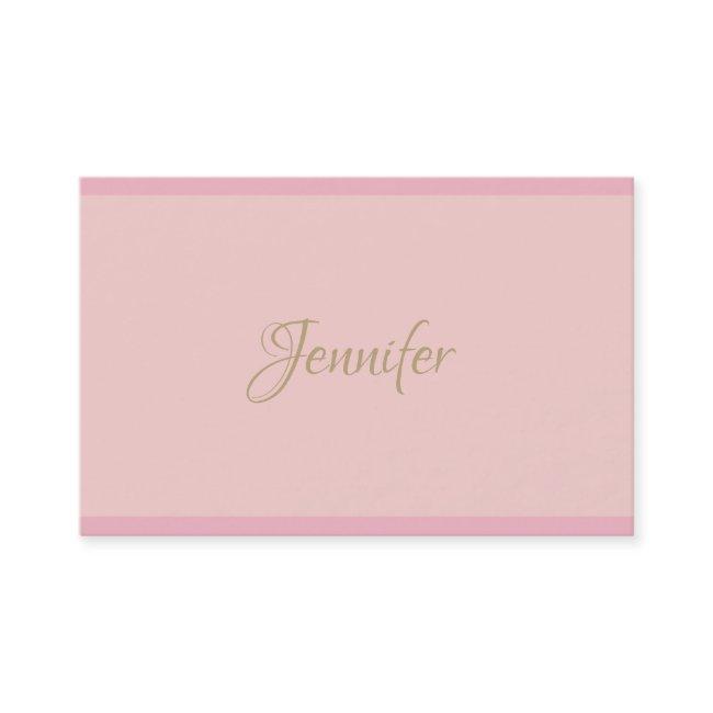 Professional Calligraphy Modern Pink Elegant Gold