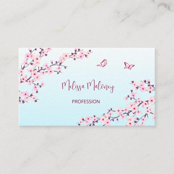 Professional Cherry Blossom Pink Turquoise Floral
