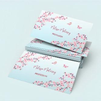 Professional Cherry Blossom Pink Turquoise Floral