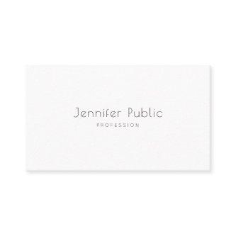 Professional Chic Minimalist Modern White Elegant