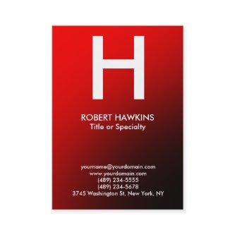 Professional chubby red white modern monogram