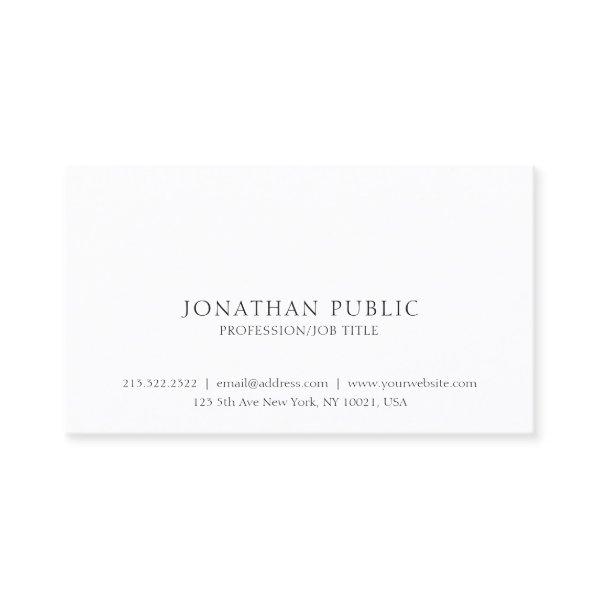 Professional Classic Clean Elegant White