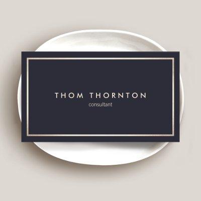 Professional Classic Navy Blue with Gold Border