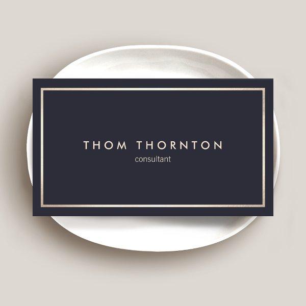 Professional Classic Navy Blue with Gold Border