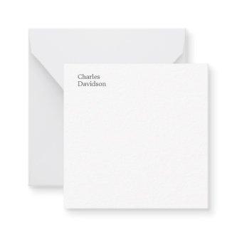 Professional Classical Font Minimalist Plain Name Note Card