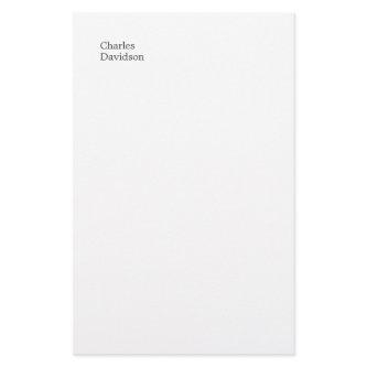 Professional Classical Font Minimalist Plain Name Stationery