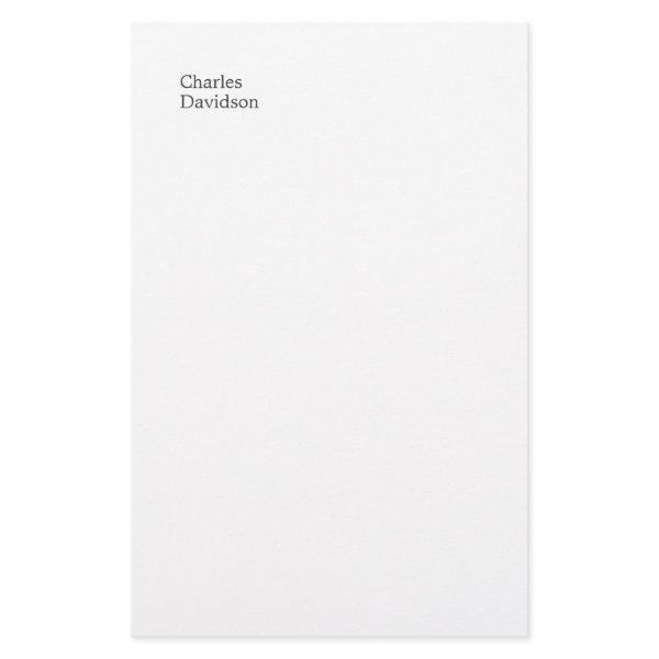 Professional Classical Font Minimalist Plain Name Stationery