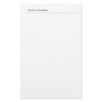 Professional Classical Font Minimalist Plain Name Stationery