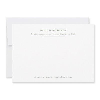 Professional Clean Sleek Sage Green Note