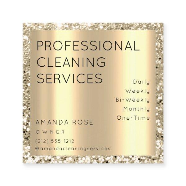 Professional Cleaning Service Residence Maid Gold Appointment Card