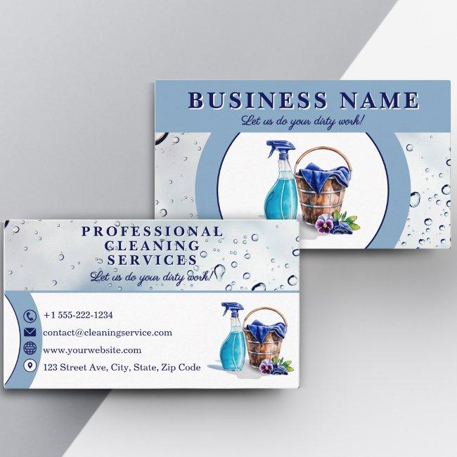 Professional cleaning service with slogan