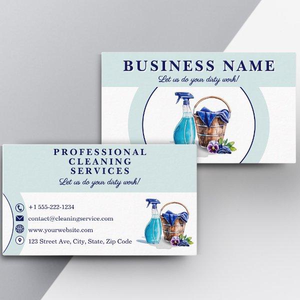 Professional cleaning service with slogan