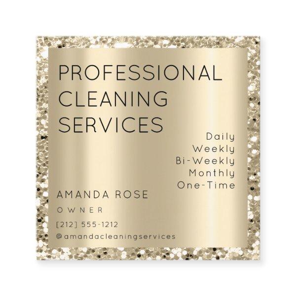 Professional Cleaning Services Residence Maid Gold Appointment Card