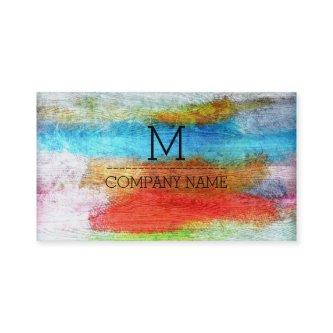 Professional Colorful Modern Wood Monogram #23