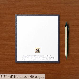 Professional Company Monogram Notepad
