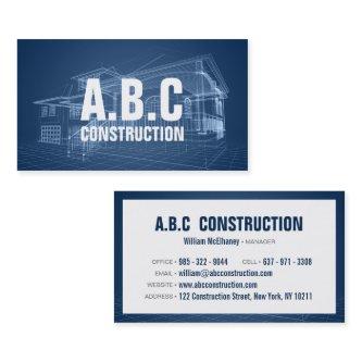 Professional construction company house blueprint