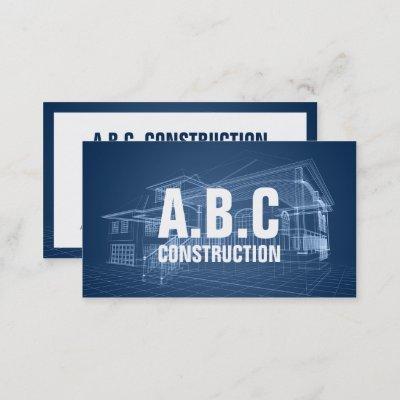 Professional construction company house blueprint