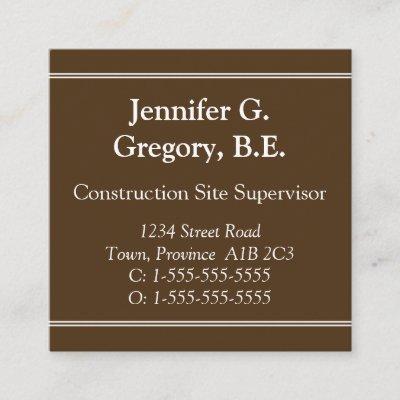 Professional Construction Site Supervisor Square