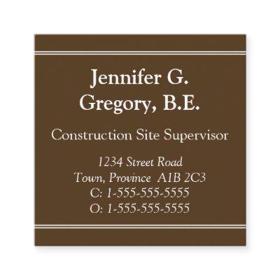 Professional Construction Site Supervisor Square