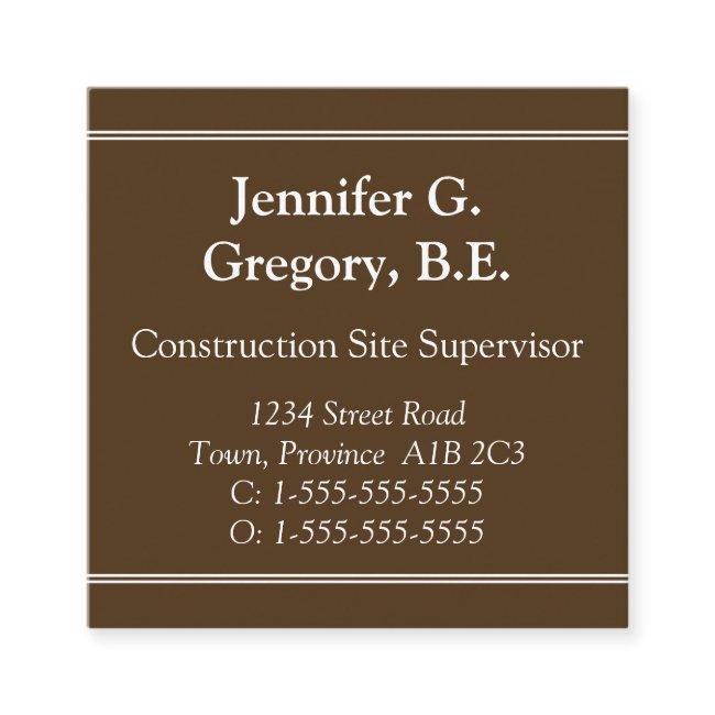 Professional Construction Site Supervisor Square
