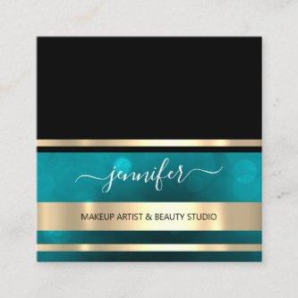 Professional Consulting Hairdresser Gold Black Square