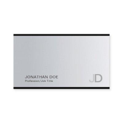 Professional Creative Modern Monogram Silver Cool