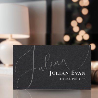 Professional Cursive Script Black