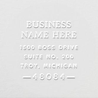 Professional Custom Business Name Return Address Embosser