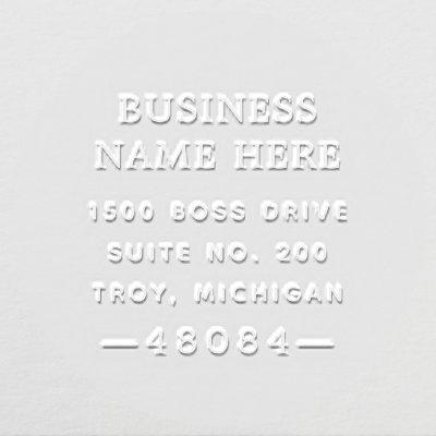 Professional Custom Business Name Return Address Embosser