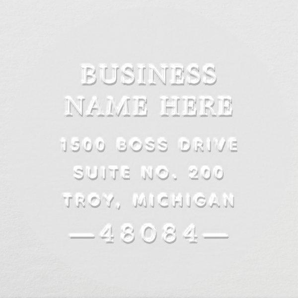 Professional Custom Business Name Return Address Embosser
