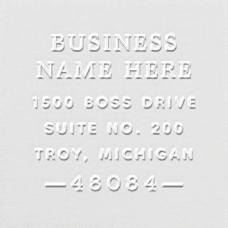 Professional Custom Business Name Return Address Embosser