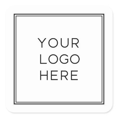 Professional Custom Logo | Simple and Minimalist Square Sticker