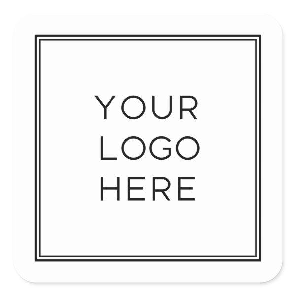 Professional Custom Logo | Simple and Minimalist Square Sticker