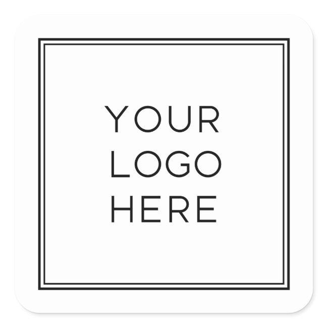 Professional Custom Logo | Simple and Minimalist Square Sticker