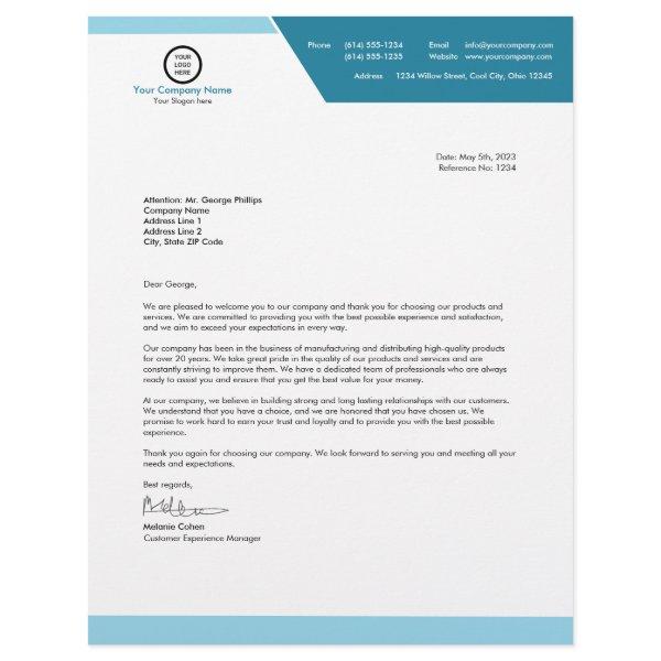 Professional Custom Printed Corporate Branding Letterhead