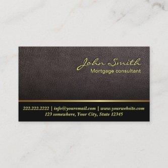 Professional Darker Leather Mortgage Agent