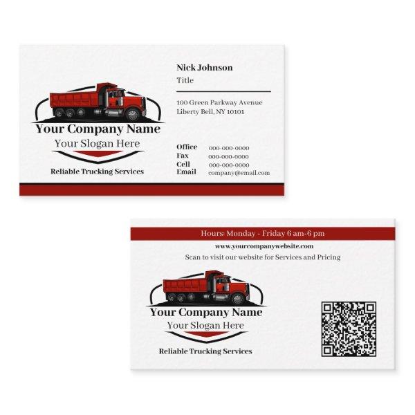 Professional Dump Truck Hauling Company QR Code