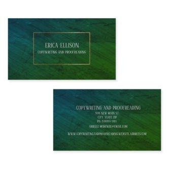 Professional Elegant Blue Green Gold Copywriting