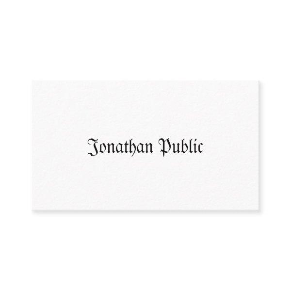 Professional Elegant Classic Nostalgic Look Plain