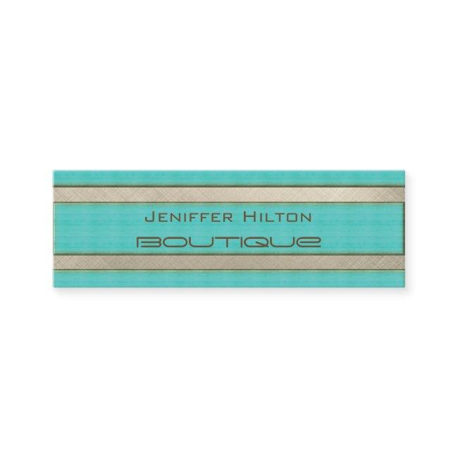 Professional elegant contemporary turquoise metal mini