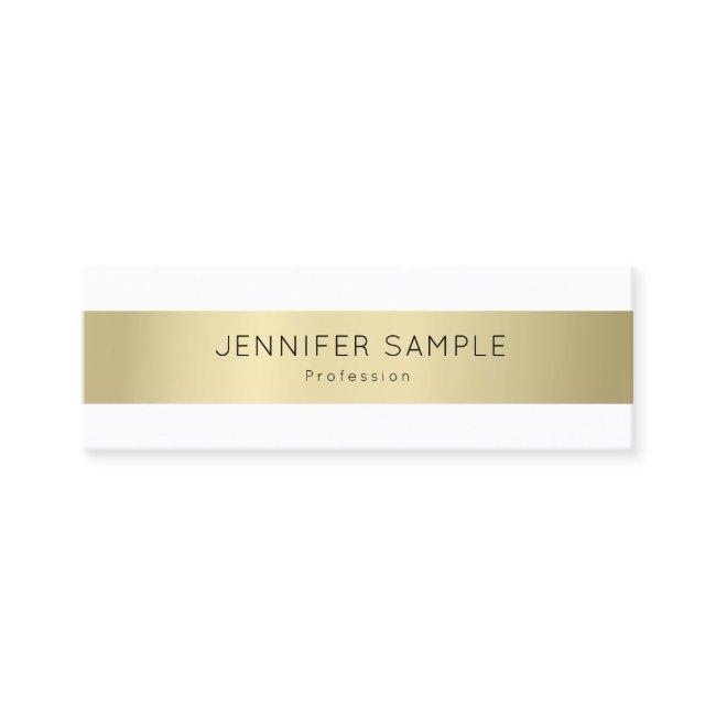 Professional Elegant Gold Look Simple Plain Modern Mini