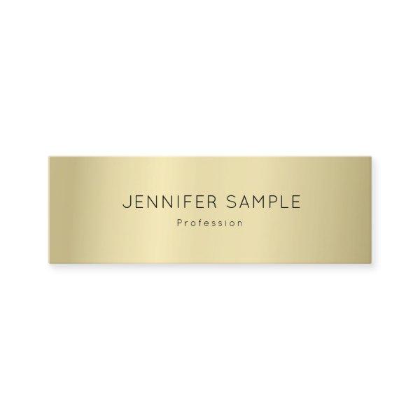 Professional Elegant Gold Look Sleek Plain Modern Mini