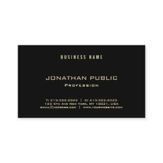 Professional Elegant Gold Text Black Modern Luxury