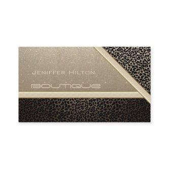 Professional elegant leopard print glittery