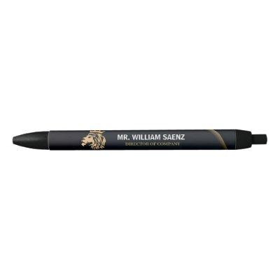 Professional Elegant Lion Logo  Black Ink Pen
