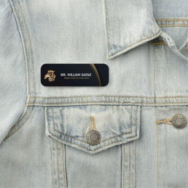 Professional Elegant Lion Logo  Name Tag